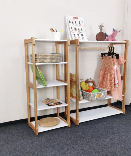 Childrens Clothing Rack with Shelf