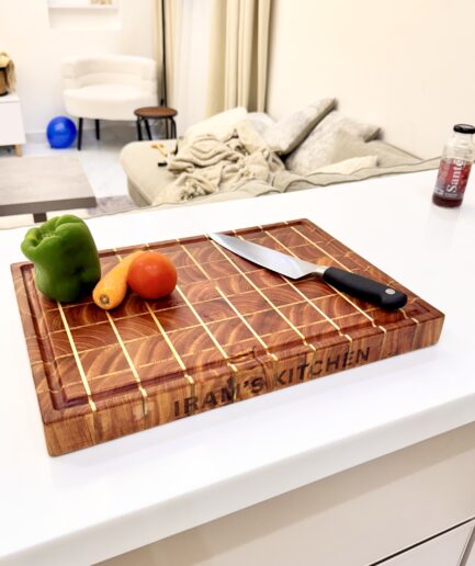 End Grain Cutting Board Solid Mahagony