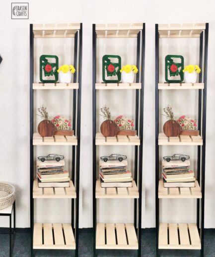 Slated Design Wooden Shelf