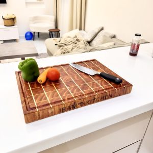 End Grain Cutting Board Solid Mahagony